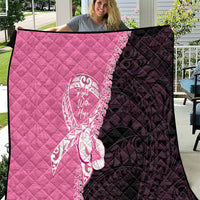 Polynesia Breast Cancer Awareness Quilt Fight With Hope Pink Ribbon Boxing Gloves LT14 Pink - Polynesian Pride