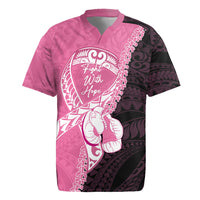 Personalised Polynesia Breast Cancer Awareness Rugby Jersey Fight With Hope Pink Ribbon Boxing Gloves LT14 Pink - Polynesian Pride