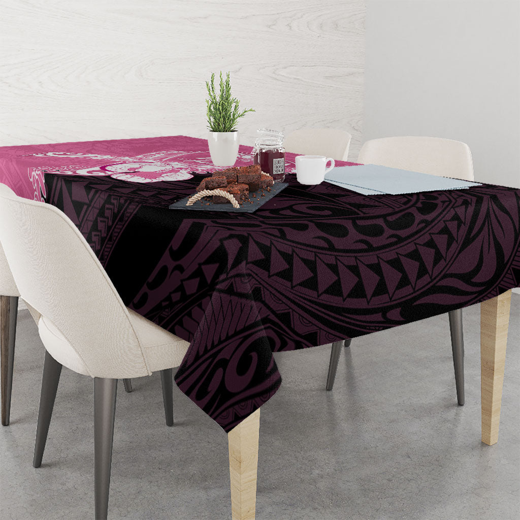 Polynesia Breast Cancer Awareness Tablecloth Fight With Hope Pink Ribbon Boxing Gloves LT14 - Polynesian Pride