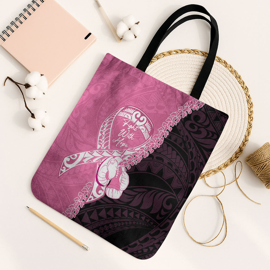 Polynesia Breast Cancer Awareness Tote Bag Fight With Hope Pink Ribbon Boxing Gloves LT14 Black Strap One Size Pink - Polynesian Pride