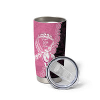Personalised Polynesia Breast Cancer Awareness Tumbler Cup Fight With Hope Pink Ribbon Boxing Gloves LT14 - Polynesian Pride