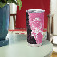 Personalised Polynesia Breast Cancer Awareness Tumbler Cup Fight With Hope Pink Ribbon Boxing Gloves LT14 - Polynesian Pride