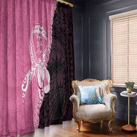 Polynesia Breast Cancer Awareness Window Curtain Fight With Hope Pink Ribbon Boxing Gloves LT14 - Polynesian Pride