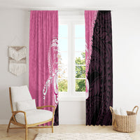 Polynesia Breast Cancer Awareness Window Curtain Fight With Hope Pink Ribbon Boxing Gloves LT14 - Polynesian Pride