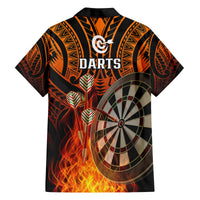 Personalised Polynesian Darts Kid Hawaiian Shirt Fire Burning With Tribal Tattoo LT14 - Polynesian Pride