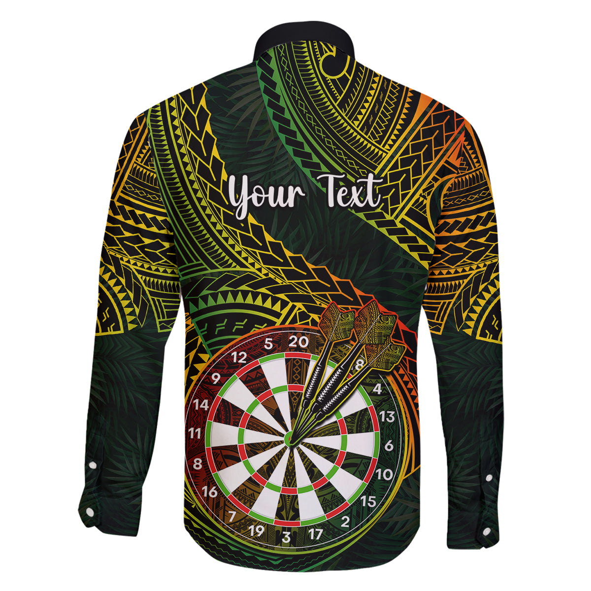 Personalised Polynesian Darts Family Matching Puletasi Dress and Hawaiian Shirt Dart Lovers Tribal Pattern Mix Tropical Leaves LT14 - Polynesian Pride
