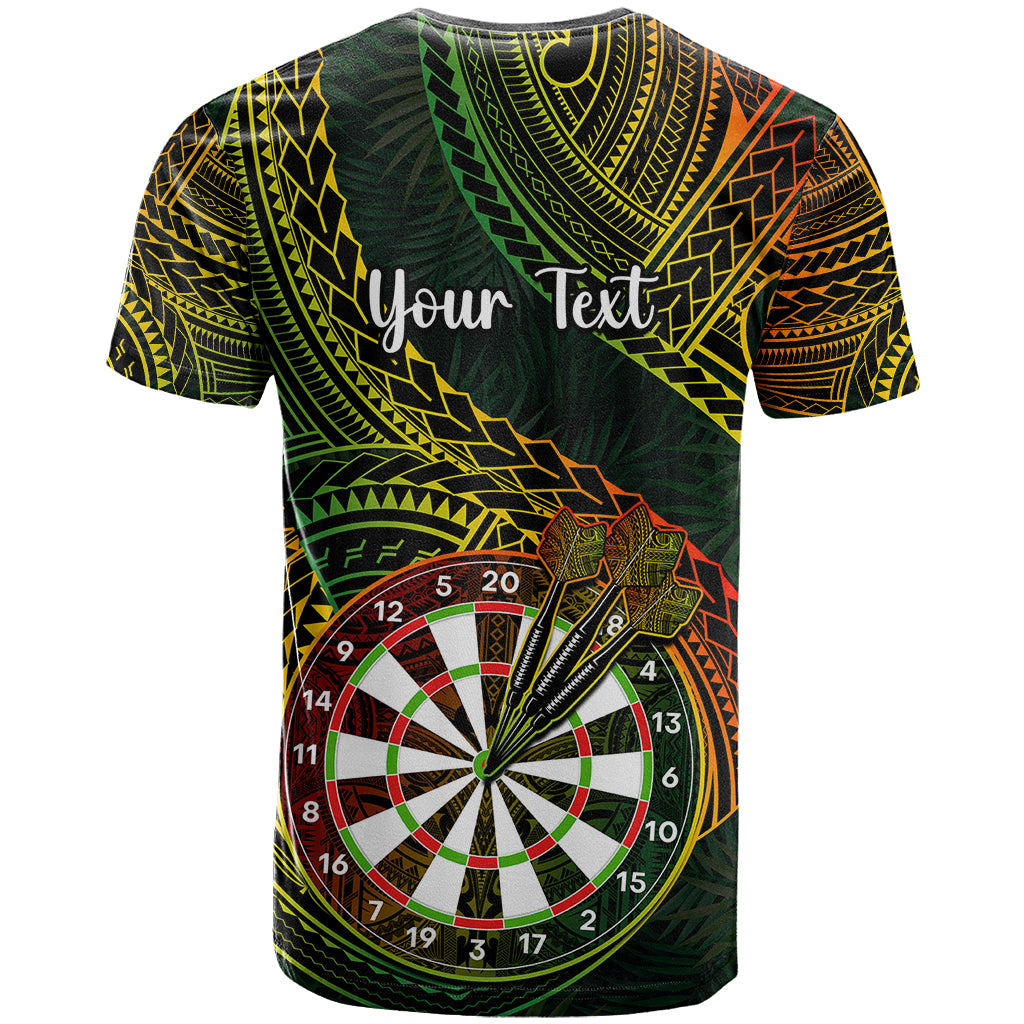 Personalised Polynesian Darts T Shirt Dart Lovers Tribal Pattern Mix Tropical Leaves LT14 - Polynesian Pride