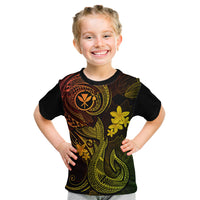 Hawaii Kid T Shirt Fish Hook Tattoo Mix Polynesian Plumeria Reggae Version LT14 Reggae - Polynesian Pride