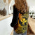 Hawaii Women Casual Shirt Fish Hook Tattoo Mix Polynesian Plumeria Reggae Version LT14 - Polynesian Pride
