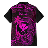 Hawaii Family Matching Mermaid Dress and Hawaiian Shirt Fish Hook Tattoo Mix Polynesian Plumeria Pink Version LT14 - Polynesian Pride