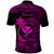Hawaii Polo Shirt Fish Hook Tattoo Mix Polynesian Plumeria Pink Version LT14 - Polynesian Pride