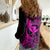 Hawaii Women Casual Shirt Fish Hook Tattoo Mix Polynesian Plumeria Pink Version LT14 - Polynesian Pride