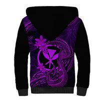Hawaii Sherpa Hoodie Fish Hook Tattoo Mix Polynesian Plumeria Purple Version LT14 - Polynesian Pride