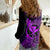 Hawaii Women Casual Shirt Fish Hook Tattoo Mix Polynesian Plumeria Purple Version LT14 - Polynesian Pride