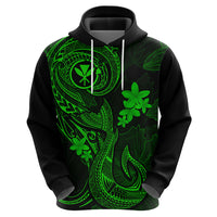 Hawaii Hoodie Fish Hook Tattoo Mix Polynesian Plumeria Green Version LT14 - Polynesian Pride