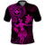 Hawaii Polo Shirt Hula Girl Mix Polynesian Plumeria Pink Version LT14 Pink - Polynesian Pride