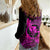 Hawaii Women Casual Shirt Hula Girl Mix Polynesian Plumeria Pink Version LT14 - Polynesian Pride