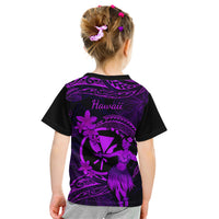 Hawaii Kid T Shirt Hula Girl Mix Polynesian Plumeria Purple Version LT14 - Polynesian Pride