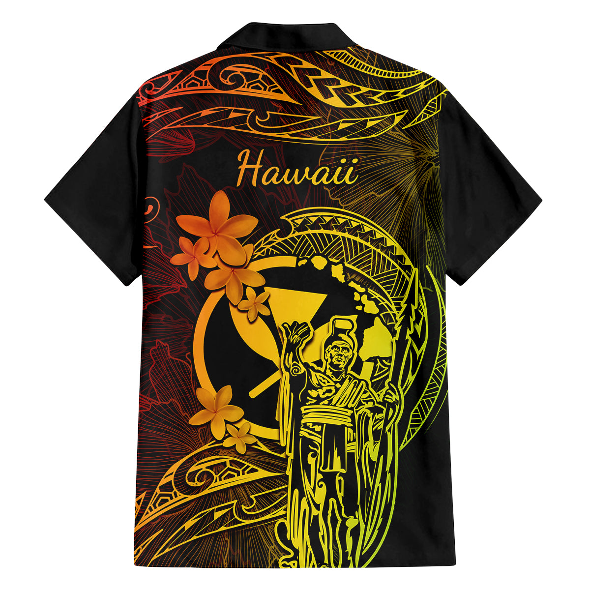 Hawaii Kid Hawaiian Shirt King Kamehameha Mix Polynesian Plumeria Reggae Version LT14 - Polynesian Pride
