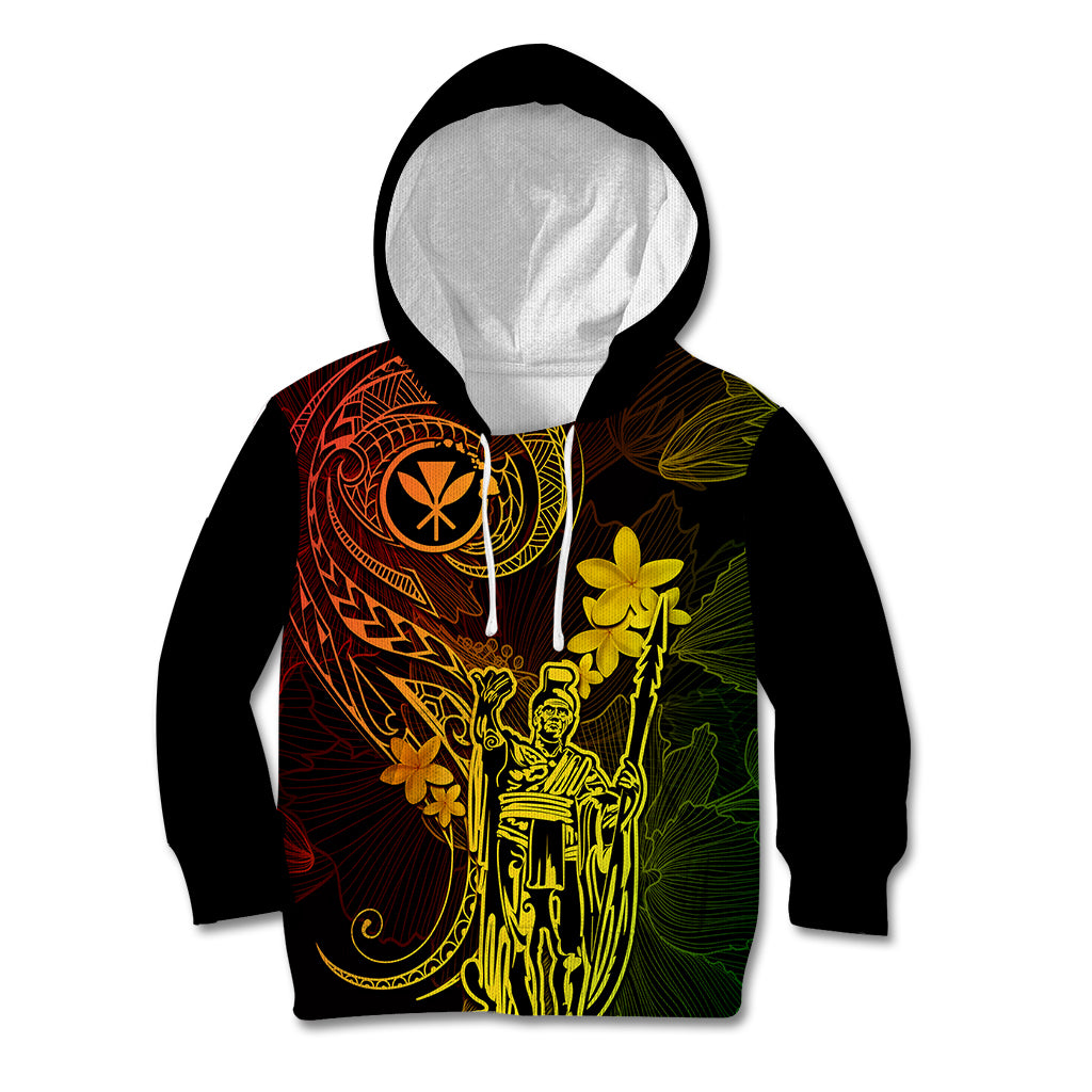Hawaii Kid Hoodie King Kamehameha Mix Polynesian Plumeria Reggae Version LT14 Reggae - Polynesian Pride