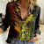 Hawaii Women Casual Shirt King Kamehameha Mix Polynesian Plumeria Reggae Version LT14 Female Reggae - Polynesian Pride