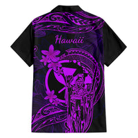 Hawaii Kid Hawaiian Shirt King Kamehameha Mix Polynesian Plumeria Purple Version LT14 - Polynesian Pride