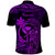 Hawaii Polo Shirt King Kamehameha Mix Polynesian Plumeria Purple Version LT14 - Polynesian Pride