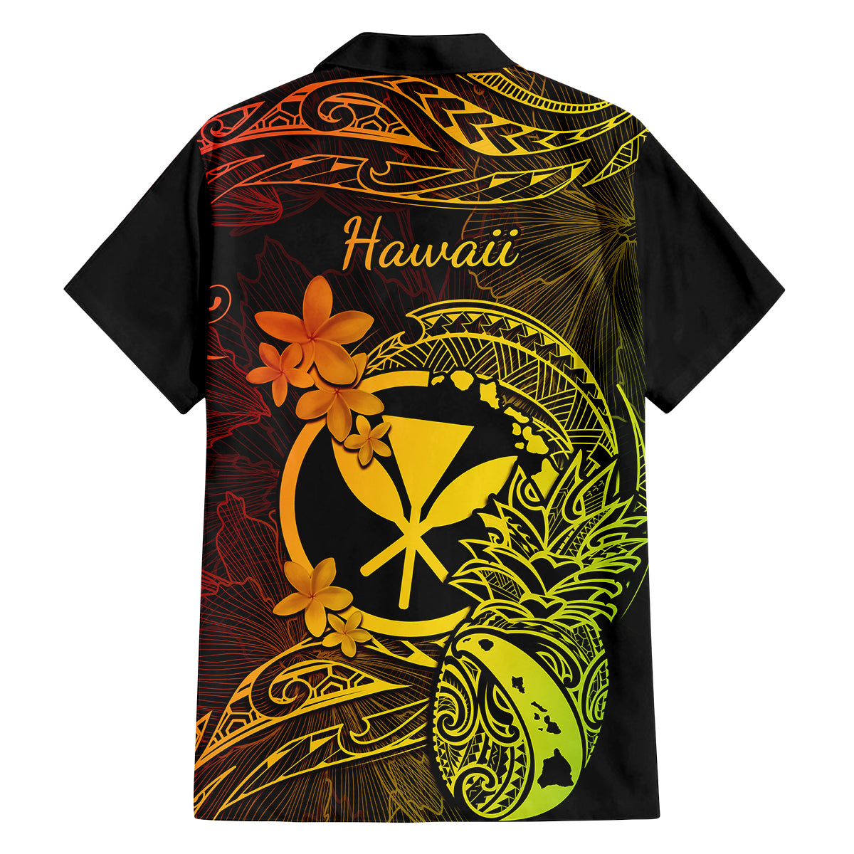 Hawaii Family Matching Puletasi Dress and Hawaiian Shirt Pineapple Mix Polynesian Plumeria Reggae Version LT14 - Polynesian Pride