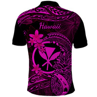Hawaii Polo Shirt Pineapple Mix Polynesian Plumeria Pink Version LT14 - Polynesian Pride