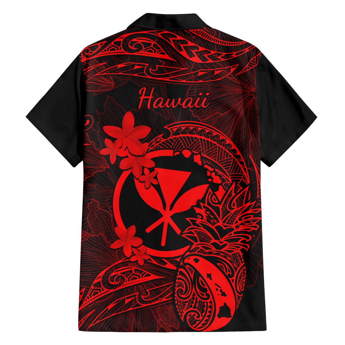 hawaii-family-matching-off-shoulder-maxi-dress-and-hawaiian-shirt-pineapple-mix-polynesian-plumeria-red-version