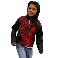 Hawaii Kid Hoodie Pineapple Mix Polynesian Plumeria Red Version LT14 - Polynesian Pride