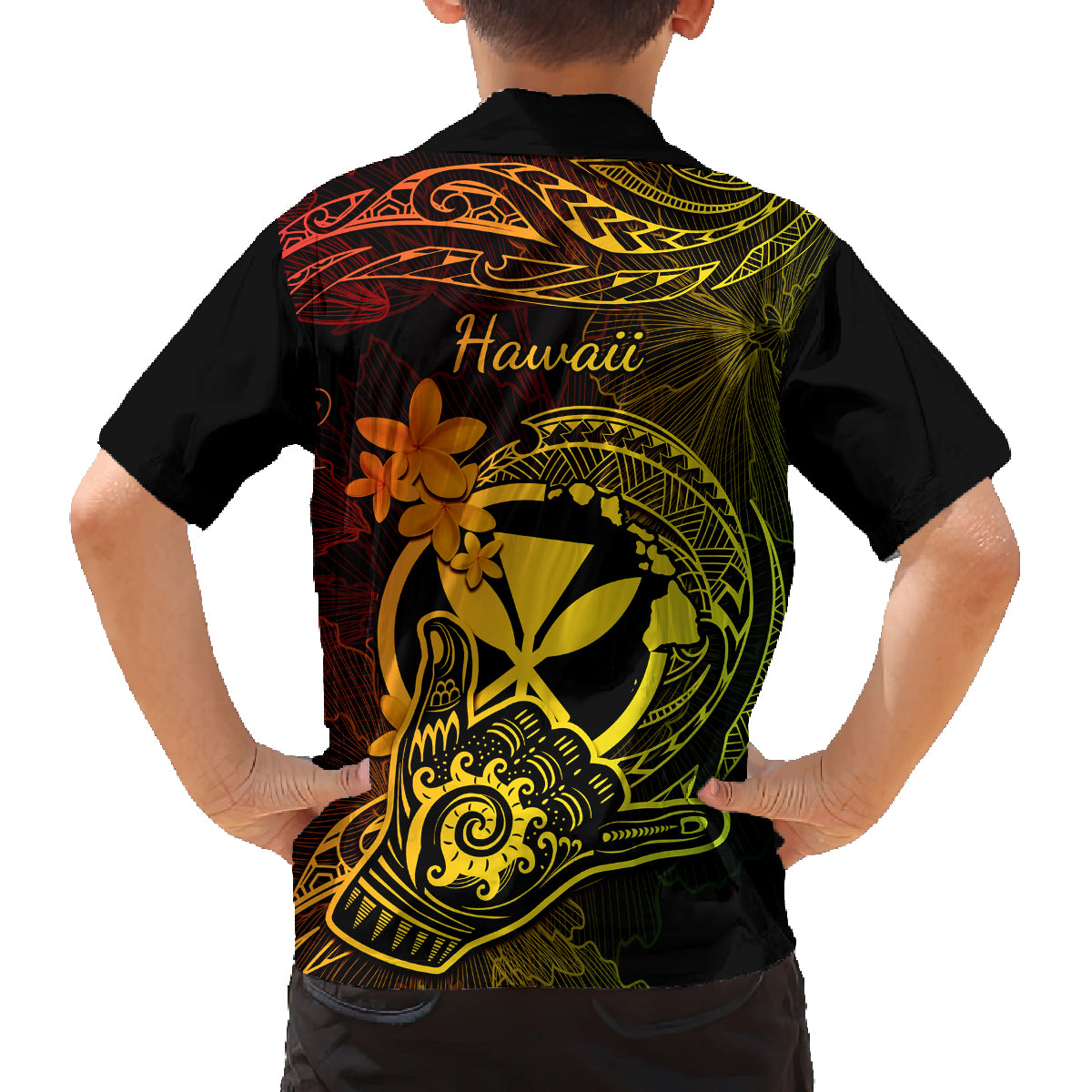 Hawaii Family Matching Puletasi Dress and Hawaiian Shirt Shaka Tattoo Mix Polynesian Plumeria Reggae Version LT14 - Polynesian Pride