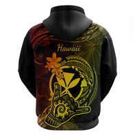 Hawaii Hoodie Shaka Tattoo Mix Polynesian Plumeria Reggae Version LT14 - Polynesian Pride