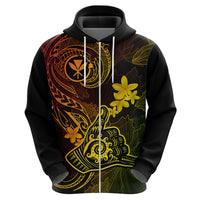 Hawaii Hoodie Shaka Tattoo Mix Polynesian Plumeria Reggae Version LT14 - Polynesian Pride