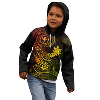 Hawaii Kid Hoodie Shaka Tattoo Mix Polynesian Plumeria Reggae Version LT14 - Polynesian Pride