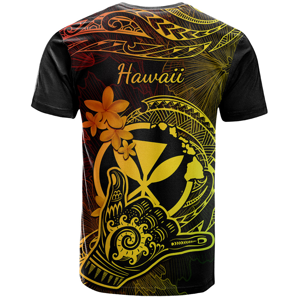 Hawaii T Shirt Shaka Tattoo Mix Polynesian Plumeria Reggae Version LT14 - Polynesian Pride