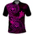 Hawaii Polo Shirt Shaka Tattoo Mix Polynesian Plumeria Pink Version LT14 Pink - Polynesian Pride