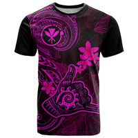 Hawaii T Shirt Shaka Tattoo Mix Polynesian Plumeria Pink Version LT14 Pink - Polynesian Pride