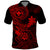 Hawaii Polo Shirt Shaka Tattoo Mix Polynesian Plumeria Red Version LT14 Red - Polynesian Pride