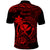 Hawaii Polo Shirt Shaka Tattoo Mix Polynesian Plumeria Red Version LT14 - Polynesian Pride