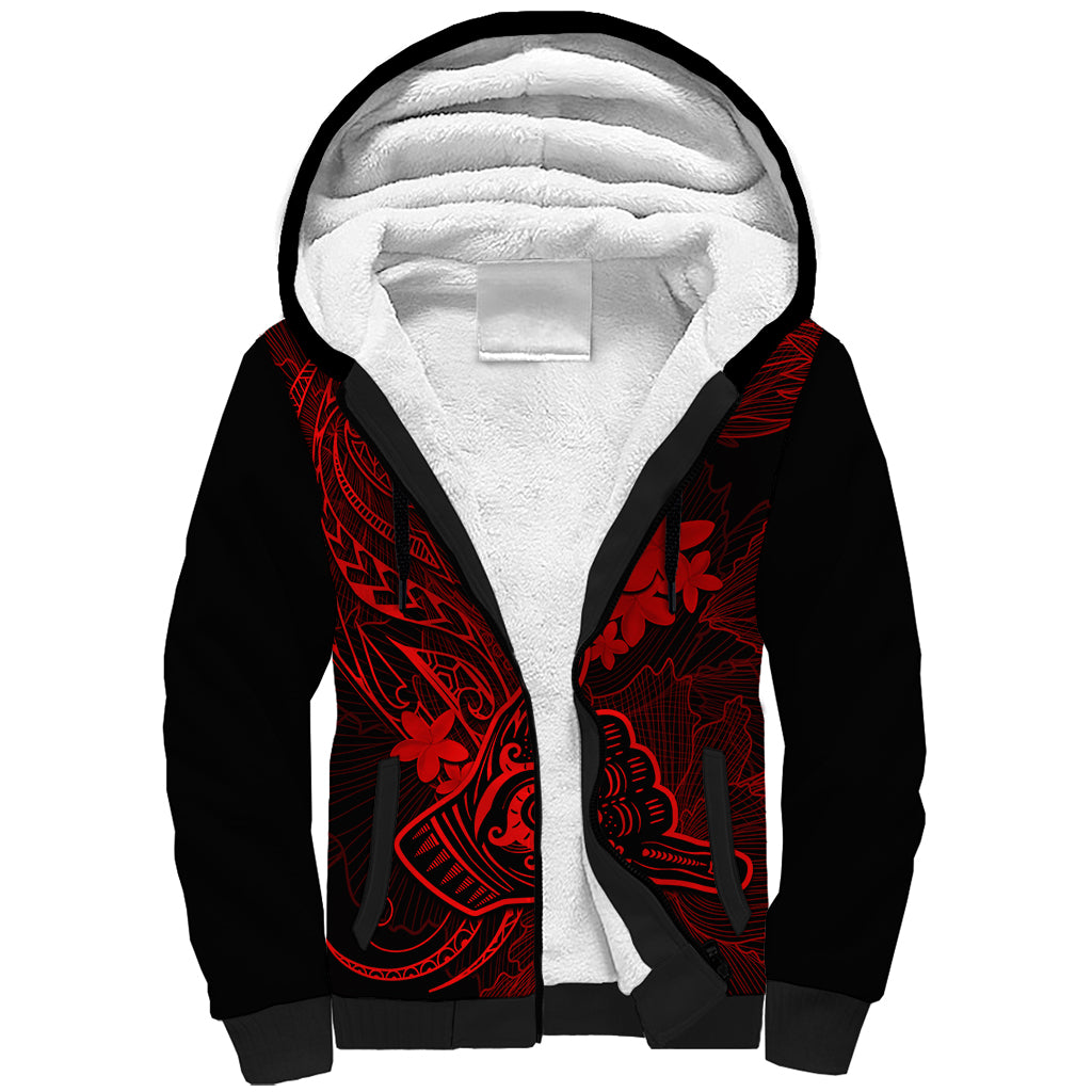 hawaii-sherpa-hoodie-shaka-tattoo-mix-polynesian-plumeria-red-version