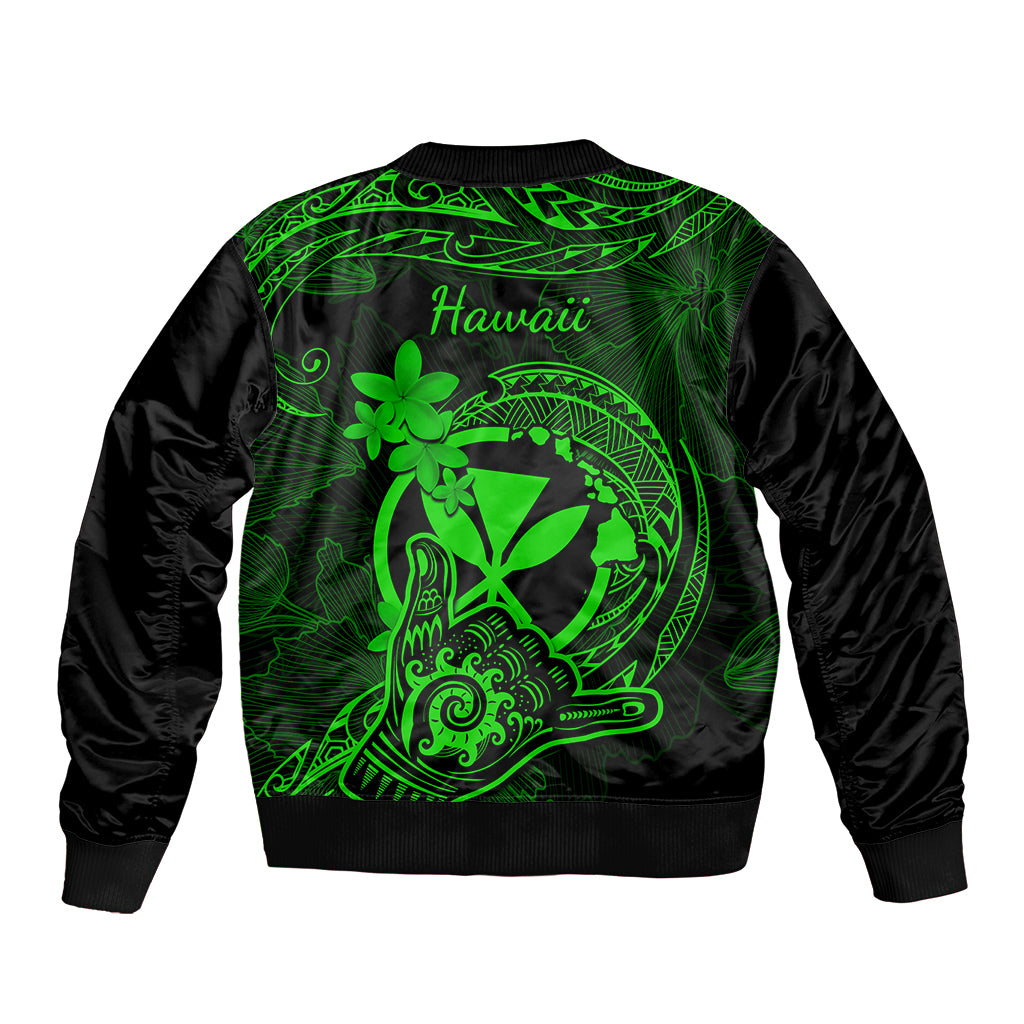 hawaii-sleeve-zip-bomber-jacket-shaka-tattoo-mix-polynesian-plumeria-green-version