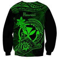 hawaii-sweatshirt-shaka-tattoo-mix-polynesian-plumeria-green-version