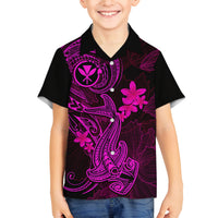 hawaii-kid-hawaiian-shirt-hammerhead-shark-tattoo-mix-polynesian-plumeria-pink-version