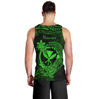 hawaii-men-tank-top-hammerhead-shark-tattoo-mix-polynesian-plumeria-green-version