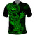 Hawaii Polo Shirt Hammerhead Shark Tattoo Mix Polynesian Plumeria Green Version LT14 Green - Polynesian Pride