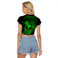 hawaii-raglan-cropped-t-shirt-hammerhead-shark-tattoo-mix-polynesian-plumeria-green-version