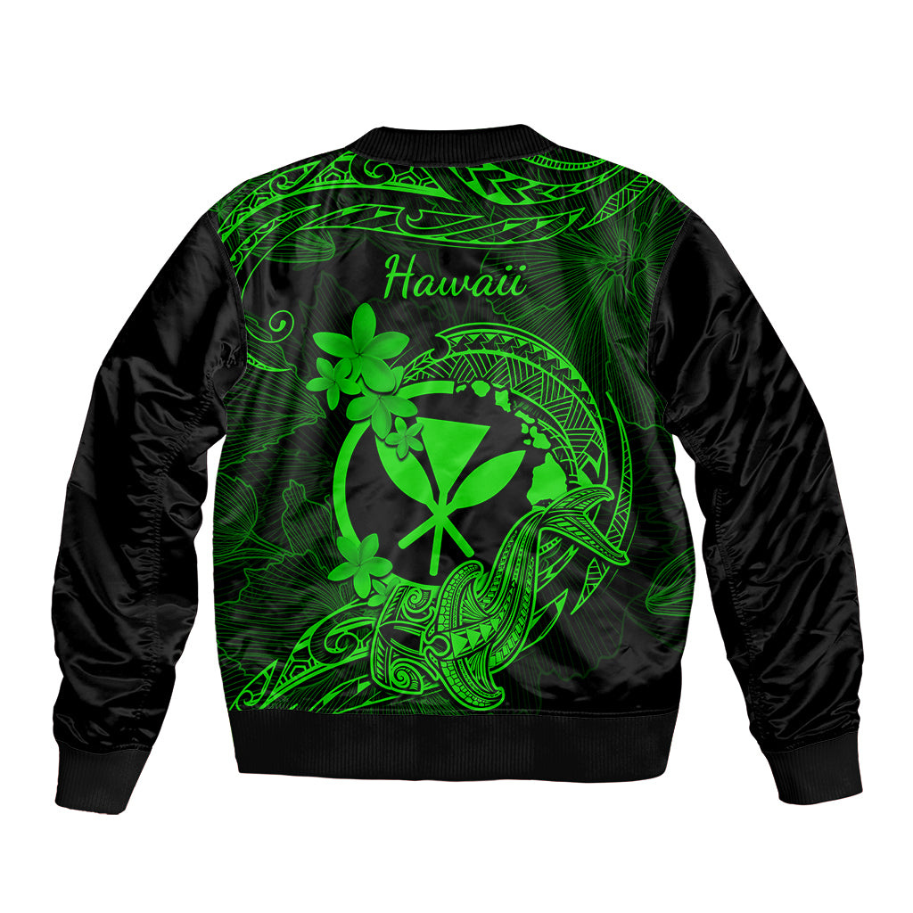 hawaii-sleeve-zip-bomber-jacket-hammerhead-shark-tattoo-mix-polynesian-plumeria-green-version