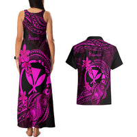 hawaii-couples-matching-tank-maxi-dress-and-hawaiian-shirt-turtle-mix-polynesian-plumeria-pink-version