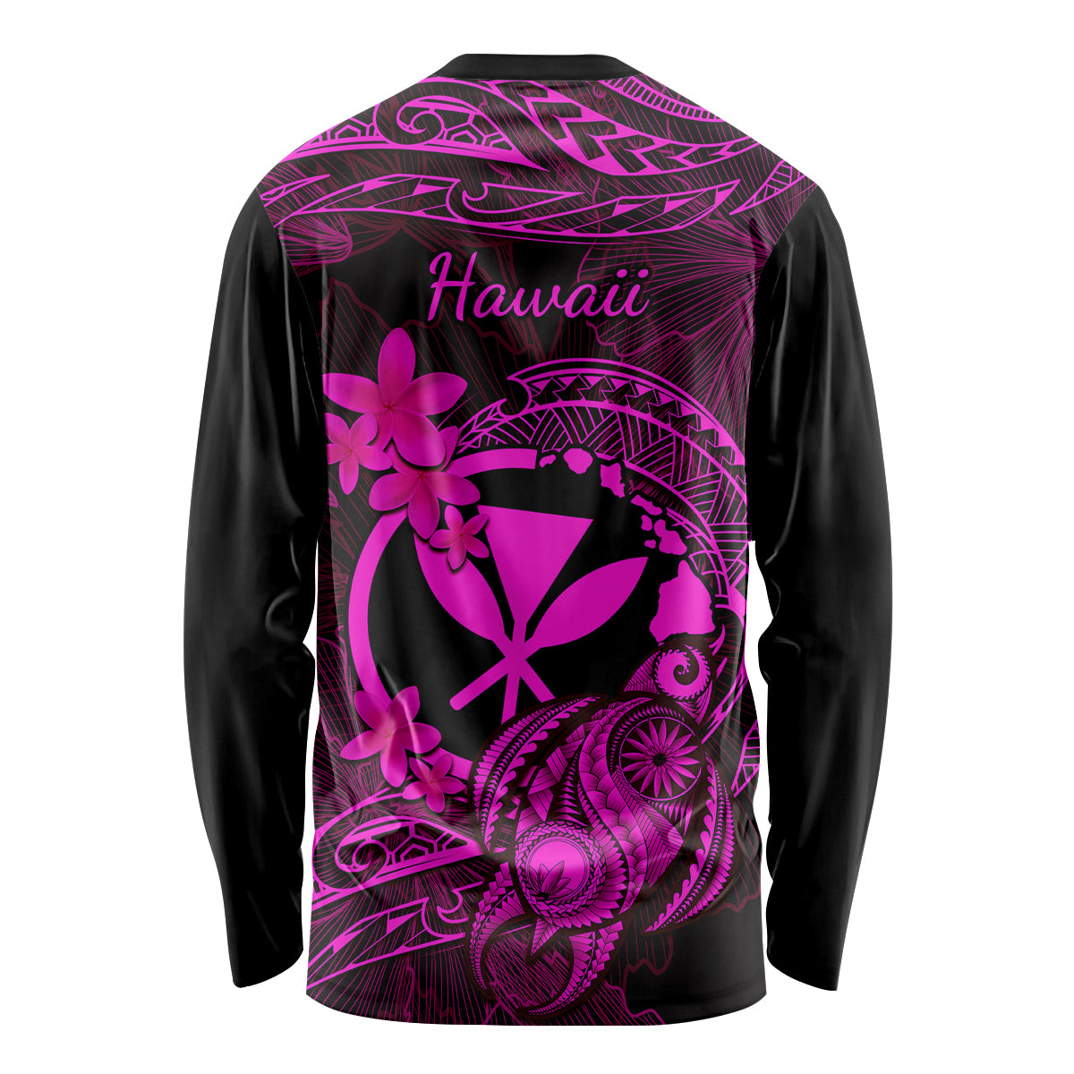 hawaii-long-sleeve-shirt-turtle-mix-polynesian-plumeria-pink-version